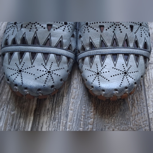 Spring Step Blue Perforated Flats - Picture 2 of 4